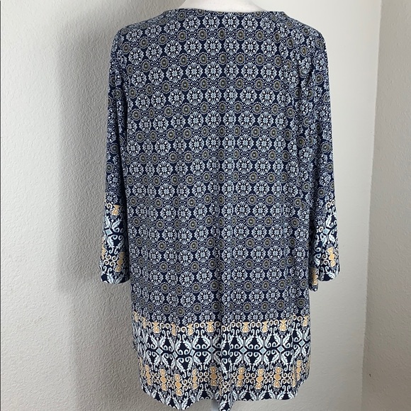 West Kei long sleeve boho abstract printed top - Picture 3 of 8